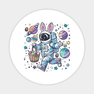 Easter astronaut bunny planets waste space lover Magnet